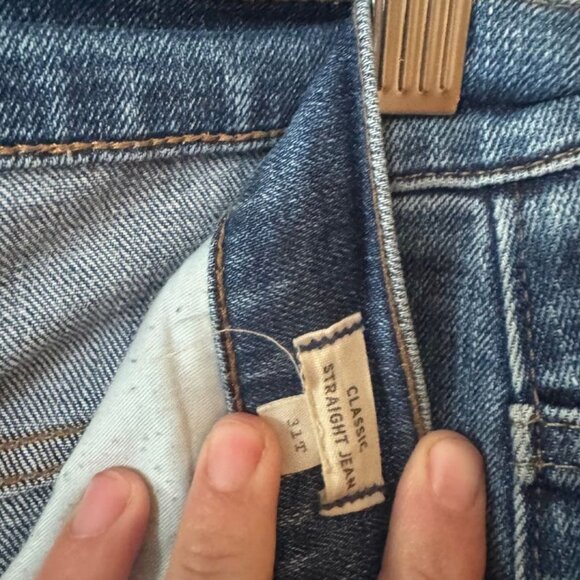 Perfect Blue Jean- Madewell Classic Straight Jeans — Size 31T (Tall) - Picture 3 of 4